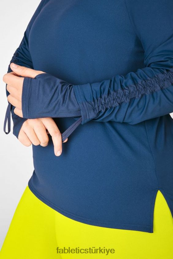 tr Fabletics kadınlar kaşel ayarlanabilir uzun kollu üst ii Pasifik Mavisi 40R06B2729