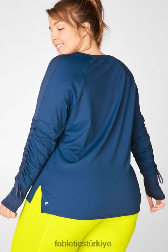 tr Fabletics kadınlar kaşel ayarlanabilir uzun kollu üst ii Pasifik Mavisi 40R06B2729