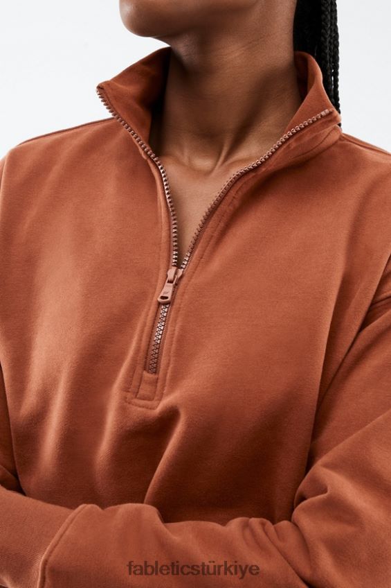 tr Fabletics kadınlar kat yarım fermuarlı kazak java 40R06B2691