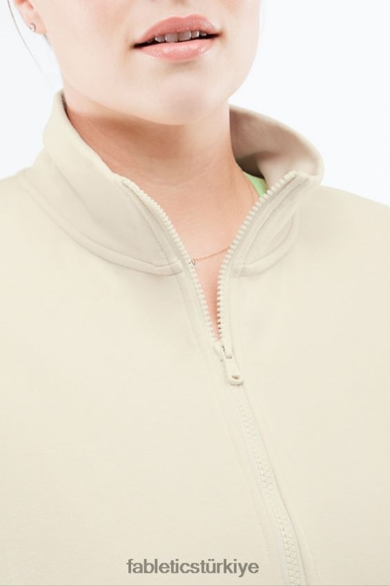 tr Fabletics kadınlar kat yarım fermuarlı kazak tapyoka 40R06B2693