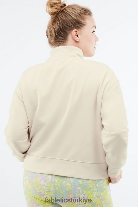 tr Fabletics kadınlar kat yarım fermuarlı kazak tapyoka 40R06B2693