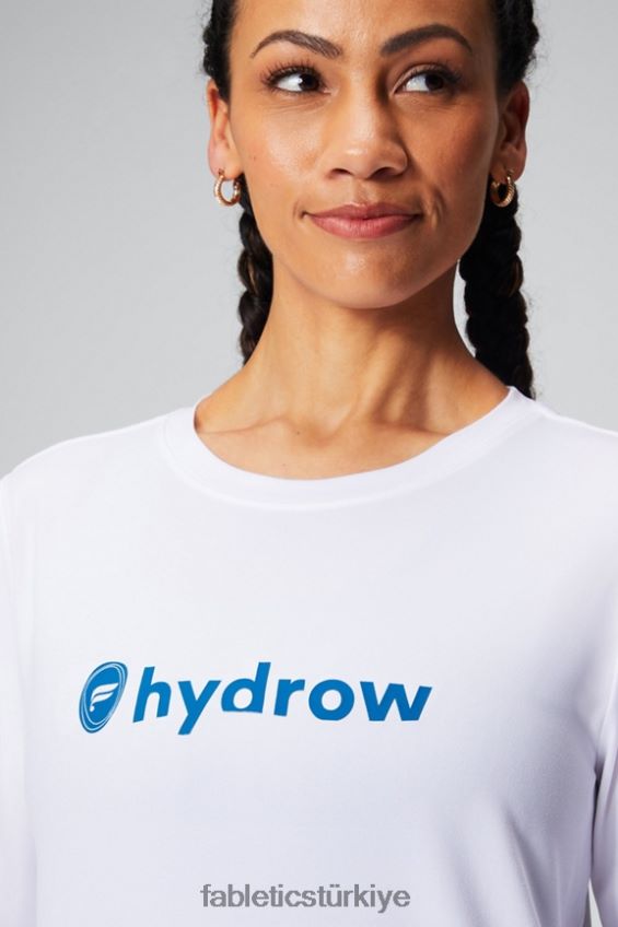 tr Fabletics kadınlar kuru esnek uzun kollu tişört beyaz 40R06B2598