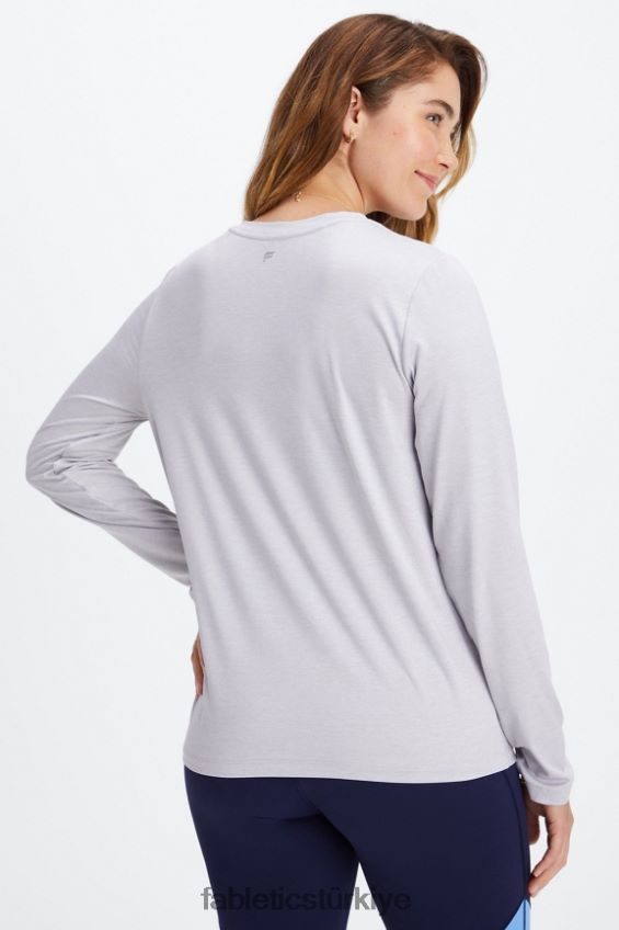 tr Fabletics kadınlar kuru esnek uzun kollu tişört yumuşak gri funda 40R06B2600