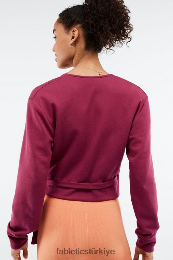 tr Fabletics kadınlar mandy yandan bağlamalı top kiraz patlaması/taze kayısı 40R06B2694