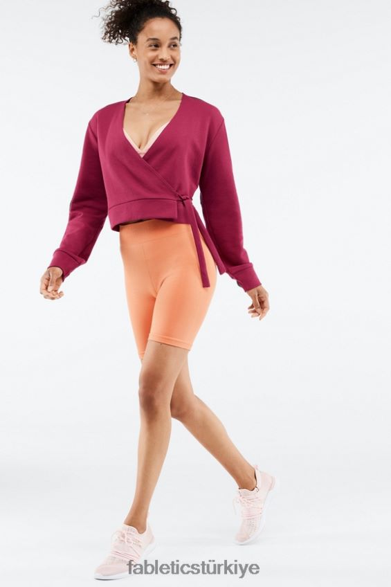 tr Fabletics kadınlar mandy yandan bağlamalı top kiraz patlaması/taze kayısı 40R06B2694