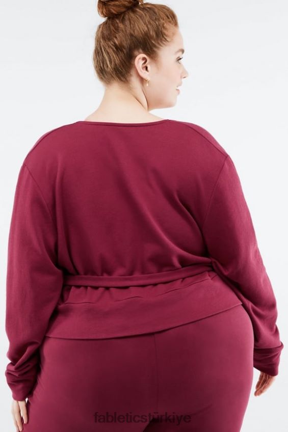 tr Fabletics kadınlar mandy yandan bağlamalı top kiraz patlaması/taze kayısı 40R06B2695