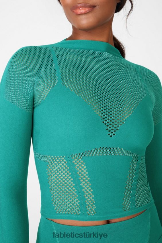 tr Fabletics kadınlar peyton sculptknit uzun kollu top yumuşak çam/huzur 40R06B2706