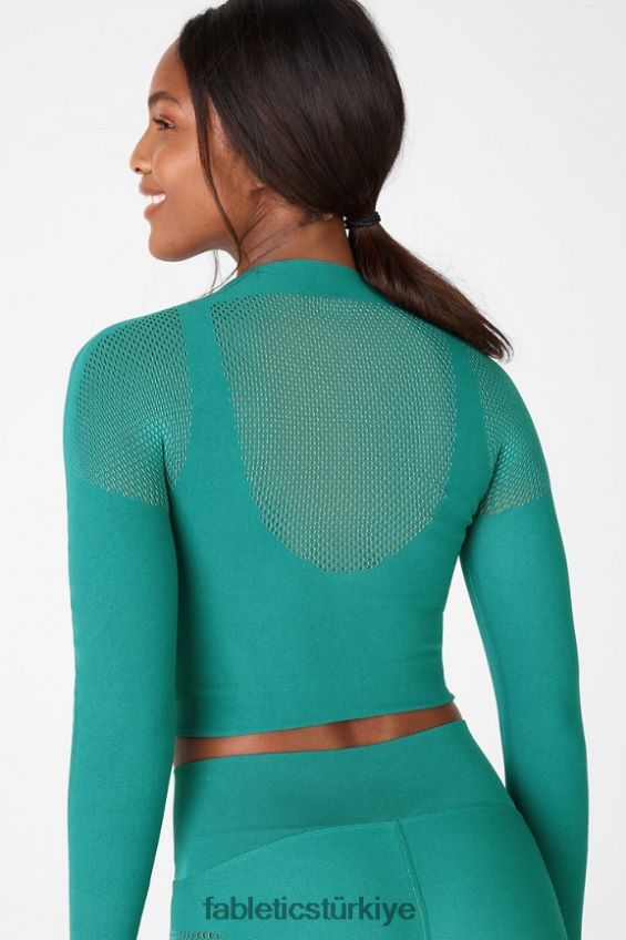 tr Fabletics kadınlar peyton sculptknit uzun kollu top yumuşak çam/huzur 40R06B2706