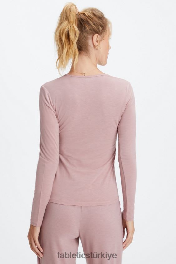 tr Fabletics kadınlar restoreknit uzun kollu tişört iz tozu 40R06B2637
