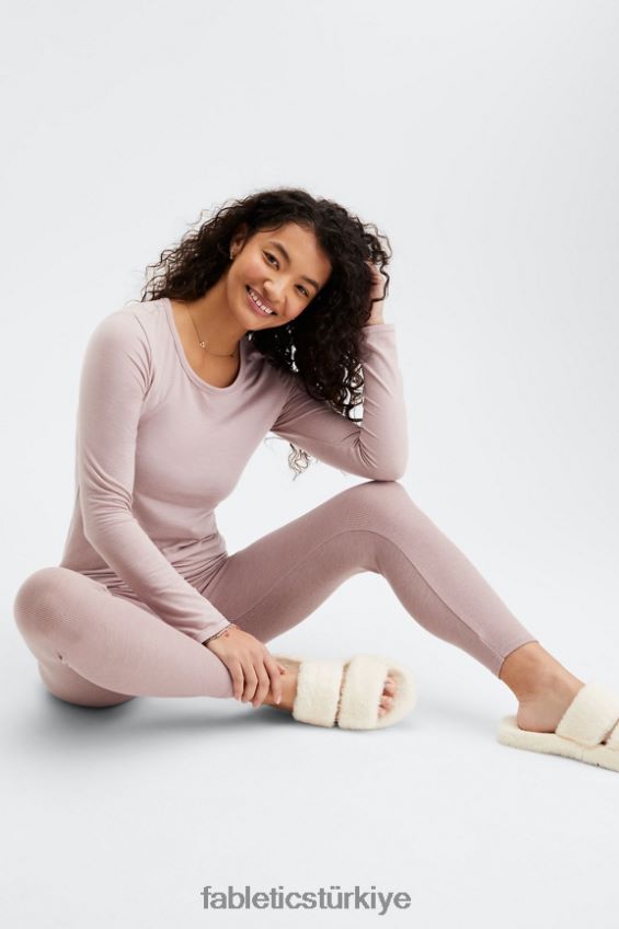 tr Fabletics kadınlar restoreknit uzun kollu tişört iz tozu 40R06B2637