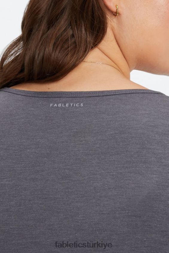 tr Fabletics kadınlar restoreknit uzun kollu tişört kalaylı 40R06B2638