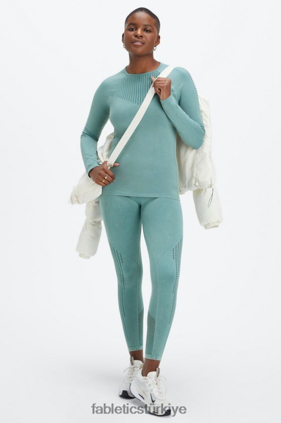 tr Fabletics kadınlar sync dikişsiz uzun kollu üst yıkanmış kutup dalgası 40R06B2594
