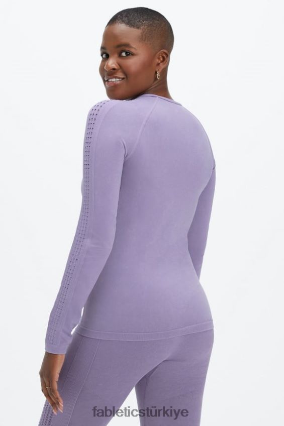 tr Fabletics kadınlar sync dikişsiz uzun kollu üst yıkanmış menekşe 40R06B2593