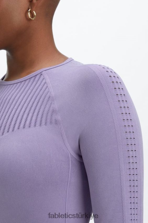 tr Fabletics kadınlar sync dikişsiz uzun kollu üst yıkanmış menekşe 40R06B2593