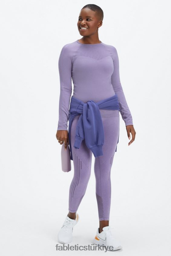 tr Fabletics kadınlar sync dikişsiz uzun kollu üst yıkanmış menekşe 40R06B2593
