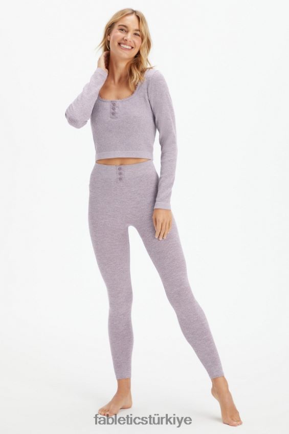 tr Fabletics kadınlar uzun kollu örgü top solmuş erik funda 40R06B2609