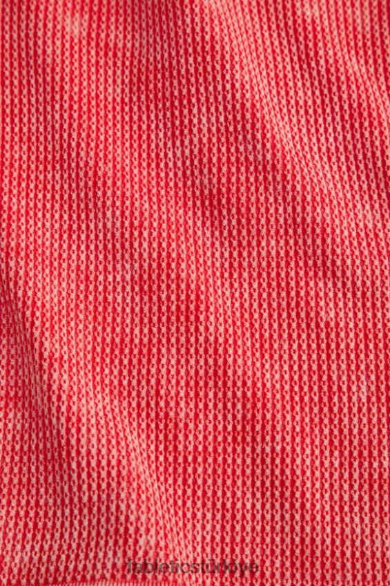 tr Fabletics kadınlar uzun kollu örgü top yıkanmış çilek kırmızısı 40R06B2608